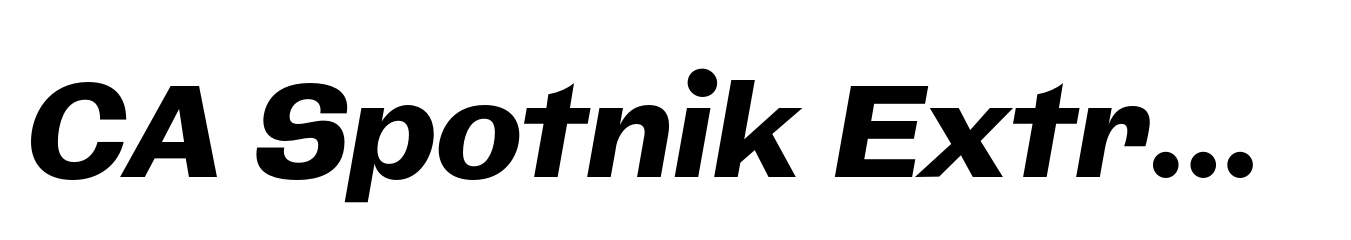 CA Spotnik Extra Bold Italic
